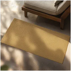 tectake® Geflochtener Teppich, verschiedene Größen, in Jute-Optik, strapazierfähig und pflegeleicht