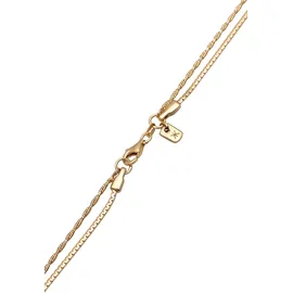 KUZZOI Halskette Layer Kreuz Kordelkette 925 Silber Gold