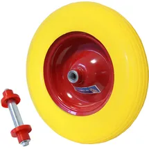 Baumarktplus Schubkarrenrad Vollgummi 4.00-8 / 4.80 mit Achse 200 Kg Ersatzrad Schubkarre PU