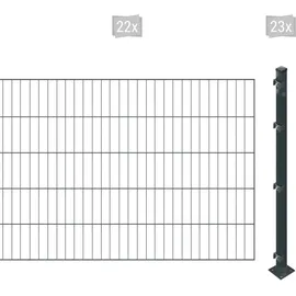 Arvotec Einstabmattenzaun 44 m x 100 cm grau/Kunststoff