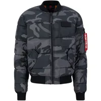 Alpha Industries MA-1 Puffer Bomber black camo, Größe S