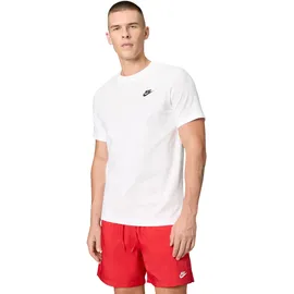 Nike Sportswear Club Kurzarm-T-Shirt White / Black 2XL Regular