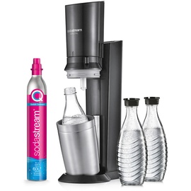 Sodastream Crystal 3.0 Trinkwassersprudler mit 3 Glaskaraffen schwarz (1016413490)