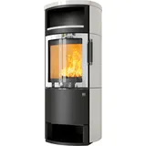 Kaminofen Hark 44-5.3 GT ECOplus RUA 5 kW - Ofenkacheln: creme-Weiss - Korpus: graphit/verchromt