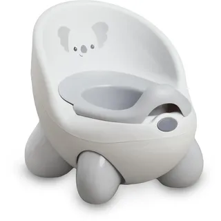 Infantino - Potty Pals Töpfchensitz - Töpfchentrainingstoilette für Kleinkinder - Abnehmbare Schüssel mit Spritzschutz - rutschfeste Füße - Komfortable konturierte Rückenstütze - Grauer Koala - Unisex