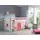 Vipack Spielbett Pino 90 x 200 cm Kiefer massiv weiß lackiert mit Vorhang Blumen