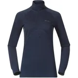 Bergans Inner:Pure Merino Half Zip Funktionsshirt Blau L