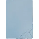 biberna 0077155 Jersey 140 x 200 - 160 x 200 cm blau
