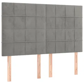 vidaXL Boxspringbett 140 x 200 cm H2 Hellgrau