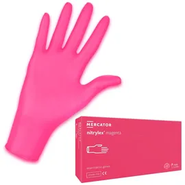 Mercator Medical Guantes desechables nitrylex® magenta, Größe:XL - 100 Stück