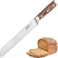 Zolmer ZOLMER® Brotmesser - Extra scharfes Wellenschliff Messer - Brotschneidemesser mit komfortablem Griff aus Pakka Holz - Einzigartiges Schneideerlebnis