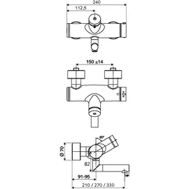 Schell Vitus Duschthermostat 210 mm Chrom