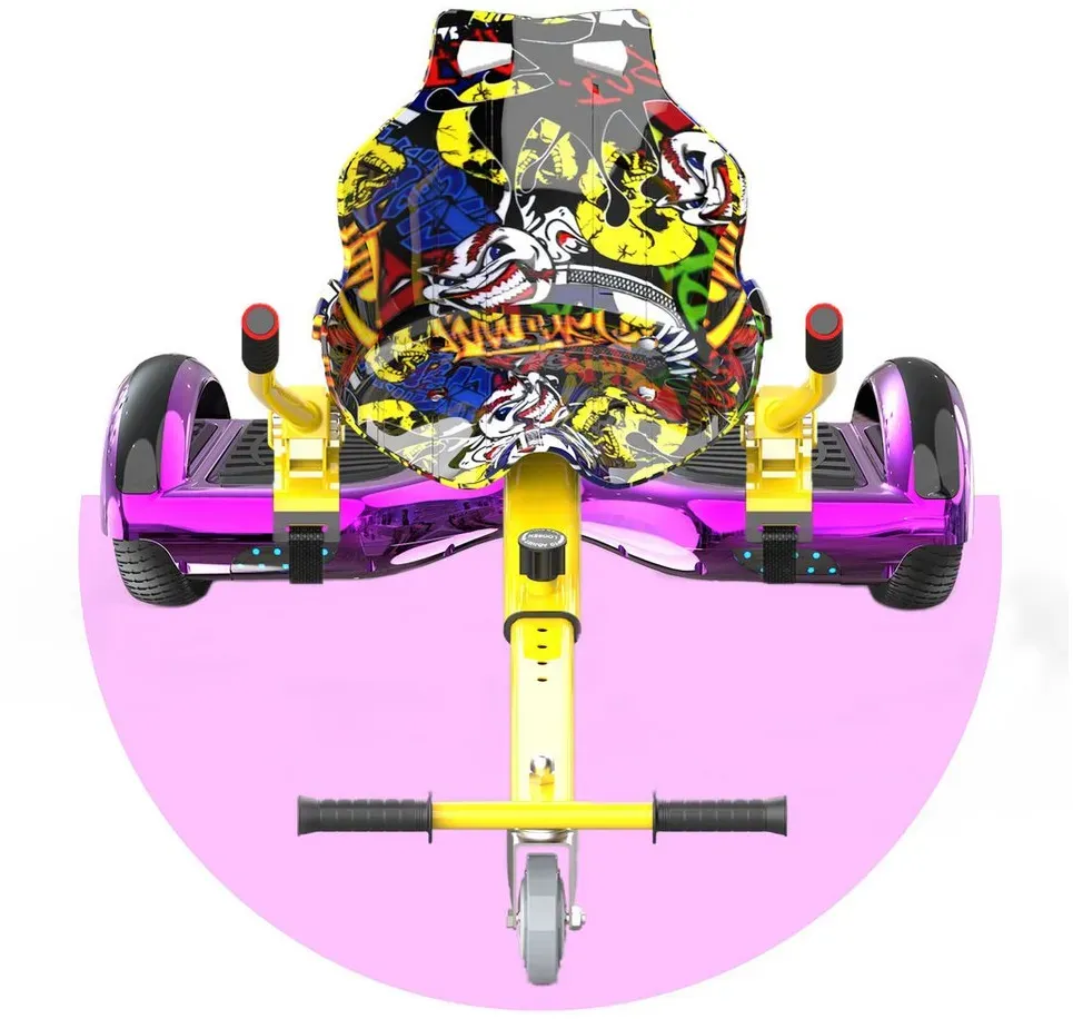 RCB TECH Balance Scooter Kart Set, 6,5 Zoll Hoverboard mit Sitz für Kinder, Hoverboard mit Go-Kart, 120,00 W, 12,00 km/h, bis zu 10 km Reichweite, keine Straßenzulassung rosa