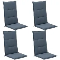 GO-DE Stuhlauflagen Hochlehner 4er Set SATI, Hellblau - Polyester