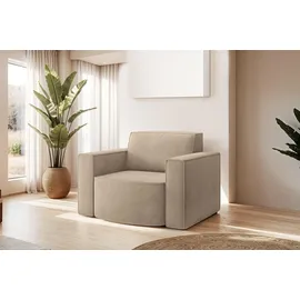 Fun Möbel PALMA Sessel 98 x 98 x 74 cm beige