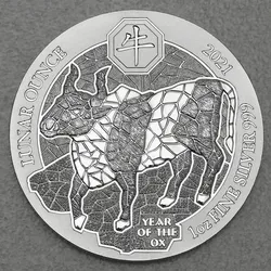 Silbermünze 1oz Ochse 2021 Lunar Ounce (Ruanda)
