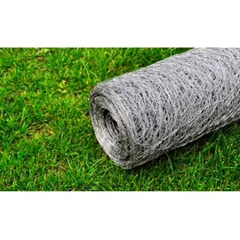 vidaXL Maschendraht Verzinkter Stahl 25x0,5 m Silbern