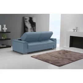 Egoitaliano "Cecilia, modern & elegant, erstklassiger Sitzkomfort, Dauerschläfer", inkl. Matratze und hochwertigem Metallbettrahmen, toller Schlafkomfort blau