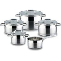 Linnuo Topf-Set 9-tlg. Kochtopf + Glasdeckel