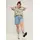 Studio Untold Regular-fit-Jeans Jeans-Shorts Wide Legs High Waist Ziersteinchen blau 56
