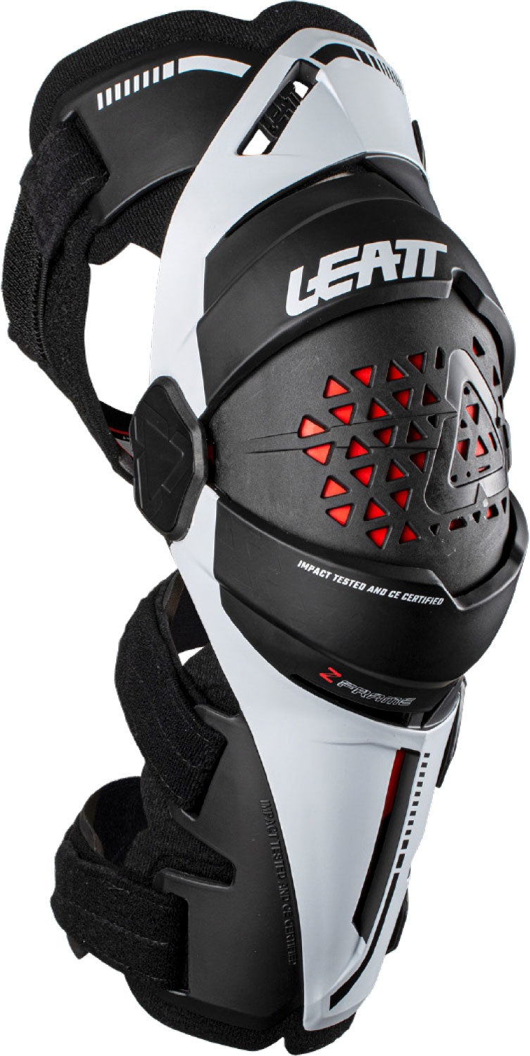 Leatt Z-Frame, attelles de genou - Blanc/Noir - XL