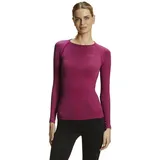 Falke Damen Baselayer-Shirt Warm Round Neck W L/S SH Funktionsmaterial schnelltrocknend 1 Stück, Lila (Radiant Orchid 8692), S