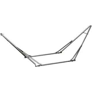 Outsunny Hängemattengestell,, Schwarz, Silber, Metall, 92x88x290 cm, Gartenmöbel, Hängematten