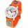 Excellanc Kinderarmbanduhr, Silikonarmband - Silber/Orange
