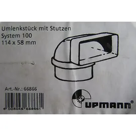 Upmann Umlenkstück mit Stutzen 100 Flachkanal