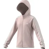 adidas Essentials 3-Streifen Full-Zip Kapuzenjacke Sandy Pink / White 140