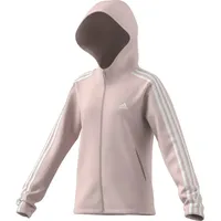 adidas Essentials 3-Streifen Full-Zip Kapuzenjacke Sandy Pink / White 140