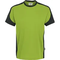 Hakro T-Shirt Contrast MIKRALINAR - Kiwi / Anthrazit , (EU)