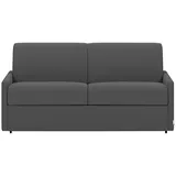 vente-unique Schlafcouch Polyester 3-Sitzer Grau