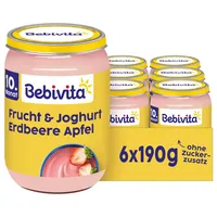 Bebivita Frucht & Joghurt Erdbeere in Apfel 6 x 190 g