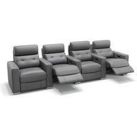 Leder 4-Sitzer Sofa MATERA Relaxsofa - grau