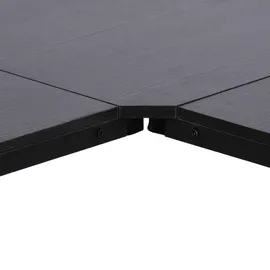 Homcom Eckschreibtisch BxH: 150 x 76 cm - Schwarz