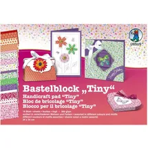 Ursus 13270099 - Bastelblock Tiny, ca. 24 x 34 cm, 16 Blatt in verschiedenen Farben und Motiven, 300 g/qm, beidseitig bedruckt, ideal als Grundlage zum Basteln von festlichen Dekorationen