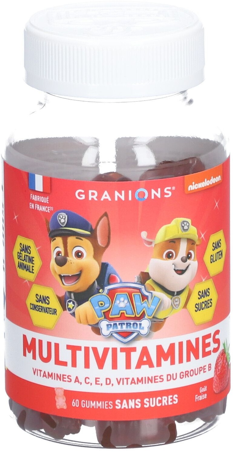 GRANIONS Pat Patrouille - Gummies Multivitamines - 60 Gummies - Fraise 60 pc(s) bonbon(s)