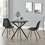 [en.casa] Esstisch Ankara 60x60x75 cm Schwarz