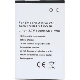 AccuCell Akku passend für Emporia Active V50, Active V50 4G, Li-ion, 3,7V, 1000mAh, 3,7Wh