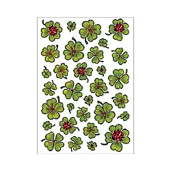 HERMA DECOR stickers shamrocks 3 sheets, A4 sheets, 3 Blätter