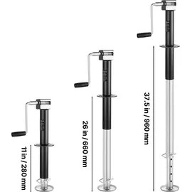 Vevor A-Rahmen-Anhängerheber 2267 kg, 381mm Hub, Anhängerstütze mit verstellbarem 7-stufigem Fallbein & Bohrerbuchse, kompatibel mit Akku-Bohrer, für Wohnmobil-, Nutzfahrzeug- & Yachtanhänger