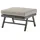 Sieger Auckland Hocker-Tisch Alu eisengrau- Polster Natur 72x72x47cm
