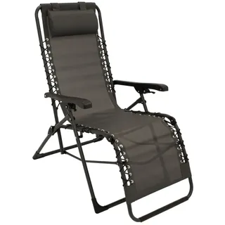 DEGAMO Relaxsessel NIZZA, Metall - Kunstgewebe grau,