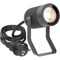 Ledscom.de Gartenstrahler SHINGA für außen, IP65, Stecker, anthrazit, 1x