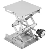 lyrlody Labor Hebebühne, Hebebühne Gestell aus Edelstahl, Scherengestell Laborhebebühne Galvanik, für wissenschaftliche Experimente, Maximale Belastung 5KG, 100 x 100mm