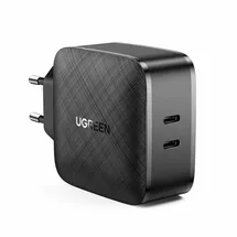 UGREEN 2xUSB-C 66W Power Delivery 3.0 Quick Charge 4.0+ Schwarz