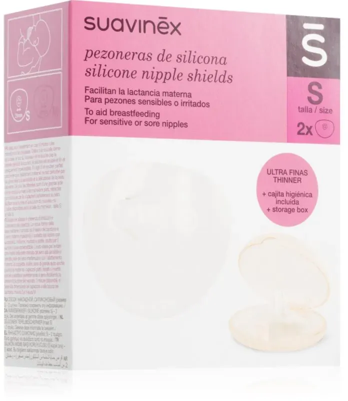 Suavinex Zero Zero Silicone Nipple Shields Brustwarzenschutz Größe S 21 mm 2 St.