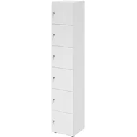 Hammerbacher Schliessfachschrank 6OH 6xDS ws/ws