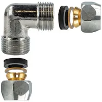 Tecuro Quetschverschraubung, Winkel 90°, für Ø 10 mm Kupferrohr,